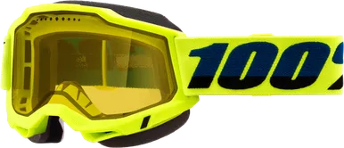 100% Accuri 2 Snowmobile Goggle Neon Yellow W/ Yellow Lens 50021-10010