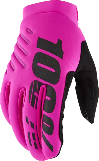 100% Brisker Women'S Gloves Neon Pink/Black Xl 10005-00009