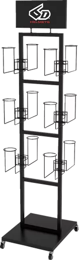 6D Helmets Helmet Floor Display - Rack - Box 1 Of 2 90-4027