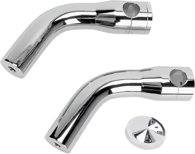 Accutronix Risers - Pullback - 6" - Chrome Hrp1356-C