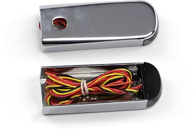 Alloy Art Strut Light - Led - Smoke/Red Chrome Flhc Ssl-Br-2C