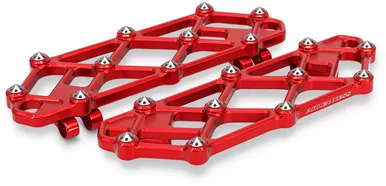 Arlen Ness Diamond Floorboards - Driver - Red 410-057