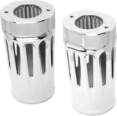 Arlen Ness Fork Boot Covers - Chrome - Deep Cut - Flhtd 20-012