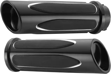 Arlen Ness Grips - Comfort - Deep Cut - Tbw - Black 07-053