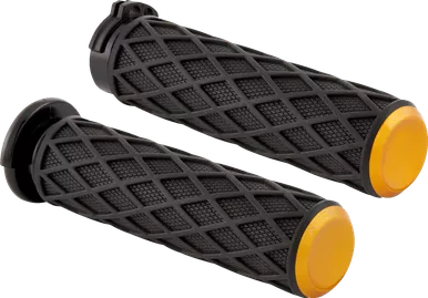 Arlen Ness Grips - Diamond - Cable - Gold 500-014