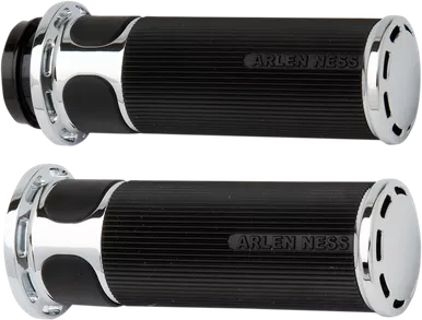 Arlen Ness Grips - Slot Track - Cable - Chrome 07-300