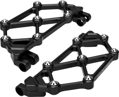 Arlen Ness Mini Diamond Floorboards - Driver - Black - Flt 410-045
