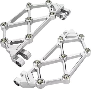 Arlen Ness Mini Diamond Floorboards - Driver - Chrome - Flt 410-046
