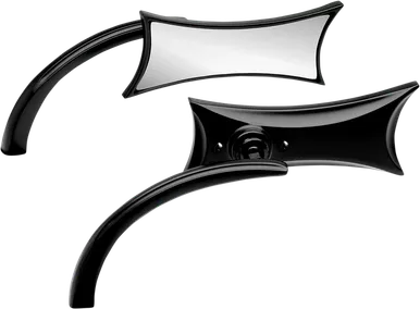Arlen Ness Mirror - Micro - Four-Point - Side View - Rectangle - Black - Left 13-418