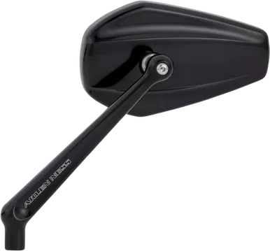 Arlen Ness Mirror - Mini/Stocker - Side View - Hexagon - Black - Left 13-156