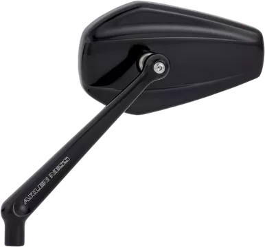Arlen Ness Mirror - Mini/Stocker - Side View - Hexagon - Black - Right 13-158