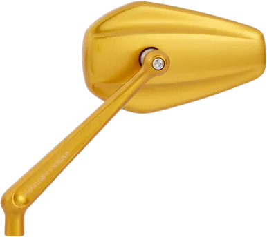 Arlen Ness Mirror - Mini/Stocker - Side View - Hexagon - Gold - Right 13-154