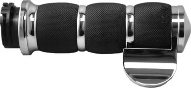 Avon Air Cushioned Grips W/Cable Throttle Boss Chrome Air-90-Boss