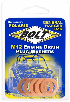 Bolt Engine Drain Plug Washer M12X20 Copper5Pk Rzr-Cpr12
