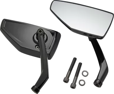 Ciro Mirrors - Chicane - Side View - Black - Left/Right - Pair 55020