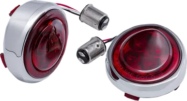 Ciro Turn Signal Insert - Red Led - Red Lens - Chrome 45700