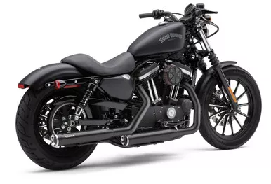 Cobra 3" Rpt Slip-Ons Black Sportster 04-13 6080Rb