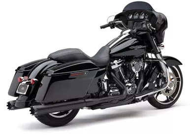Cobra 4" Dual Cut Tip Slip-On Black Flh/Flt 17-22 6267Rb