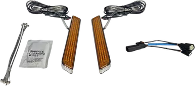 Custom Dynamics Led Fork Light - Amber - Chrome Cd-Fork-Ss6-Ac