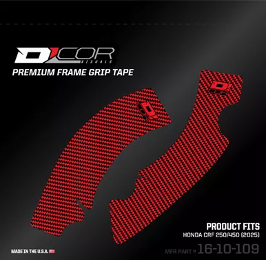 D'Cor Visuals Frame Grip Tape - Red - Honda - Crf 250/450 R 16-10-109