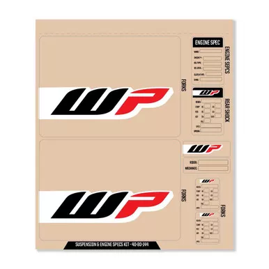 D-Cor Wp Decal Kit Wp Fork/Shock/Eng Spec 40-80-144
