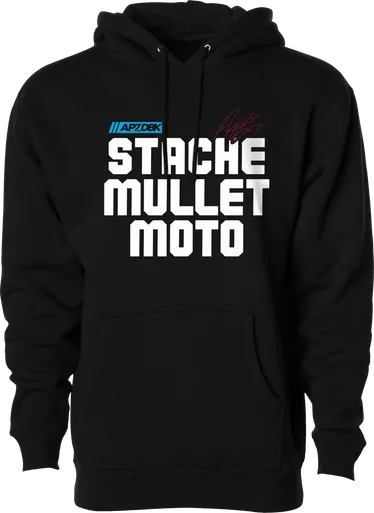 Dbk Stache Mullet Moto Hoodie Black 2X Ahap-Stachemull-2X