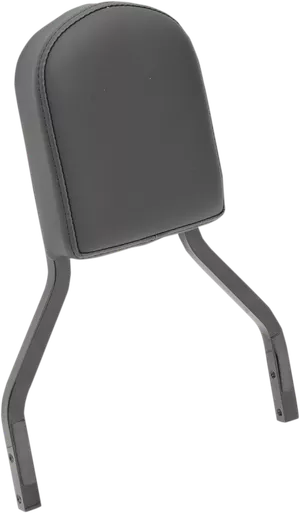 Drag Specialties Sissy Bar Pad - Short - Smooth - Black W/Solar Reflective Leather Top Stitch