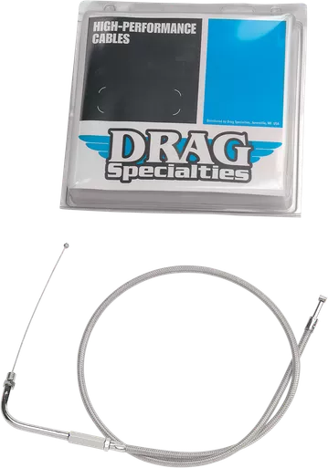 Drag Specialties Stainless Braided Throttle Cable - 38"