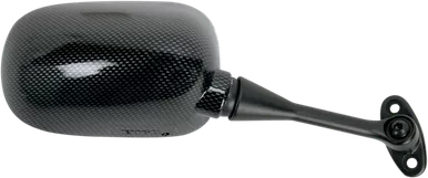 Emgo Mirror - Side View - Black/Carbon Fiber - Rectangle - Right - Honda 20-35223
