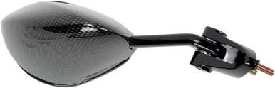 Emgo Mirror - Side View - Black/Carbon Fiber - Rectangle - Right - Kawasaki 20-43063