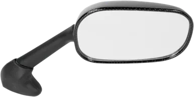Emgo Mirror - Side View - Black/Carbon Fiber - Rectangle - Right - Yamaha 20-80553