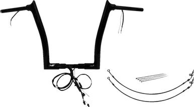 Fat Baggers Inc. Handlebar Kit - Pointed Top - 14" - Black 801314-B