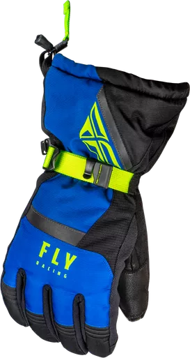Fly Racing Cascade Gloves Black/Blue/Hi-Vis Lg 363-3922L