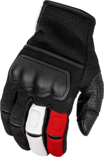 Fly Racing Coolpro Force Gloves Black/White/Red Md 476-4127M