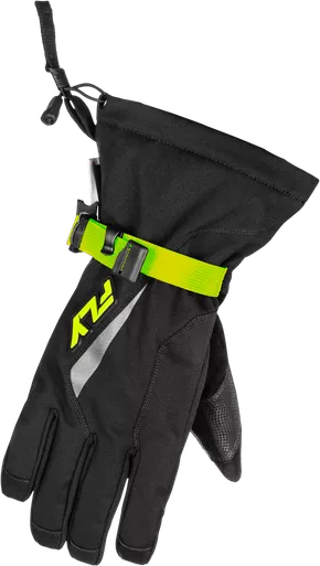 Fly Racing Title Gauntlet Gloves Black/Hi-Vis 3X 371-06053X