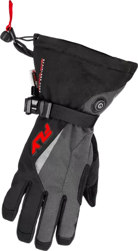 Fly Racing Title Heated Gauntlet Gloves Grey/Black/Red 3X 476-29423X