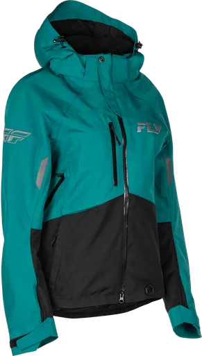 Fly Racing Women'S Carbon Jacket Deep Lake/Black Lg 470-5212L