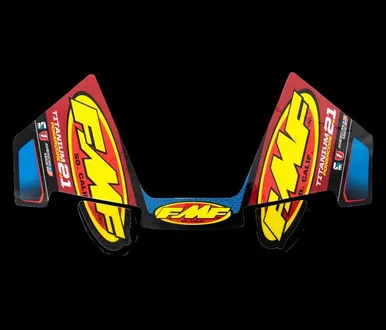 Fmf Titanium Powercore 2.1 Mylar Decal Replacement 3Pc 014950