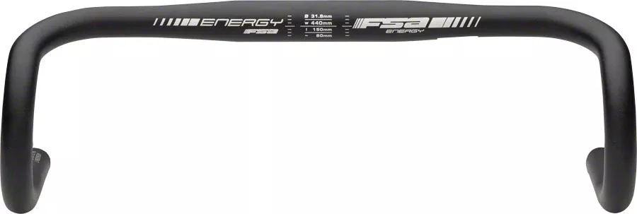 FSA Full Speed Ahead Energy Traditional Drop Handlebar - Aluminum 31.8mm 40cm BLK