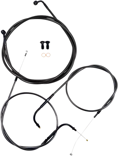 La Choppers Handlebar Cable/Brake Line Kit - 15" - 17" Ape Hanger Handlebars - Midnight La-8055Kt-16M