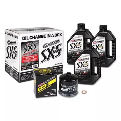 Maxima Lubricants Sxs Quick Change Kit 5W-50 Synthetic W/ Black Filter 90-189013-Txp