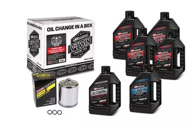 Maxima Lubricants V-Twin Oil Change Kit Synthetic W/ Chrome Filter Twin Cam 90-119016Pc