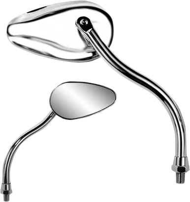 Parts Unlimited Mirror - Teardrop - Chrome
