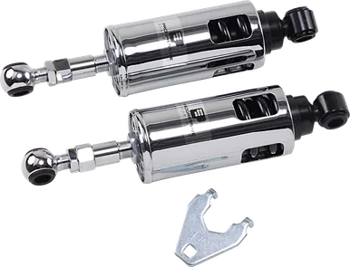 Progressive Suspension 422 Series Adjustable Shocks - Chrome - Heavy-Duty 422-4001C