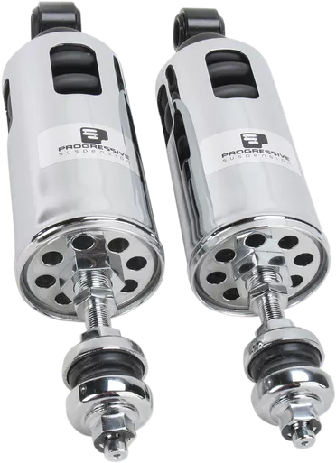 Progressive Suspension 422 Series Adjustable Shocks - Chrome - Heavy-Duty 422-4002C