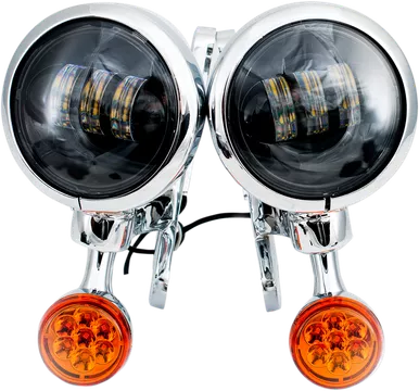 Rivco Products Led Turn/Run Lights - 4-1/2" - Chrome/Black Mv190