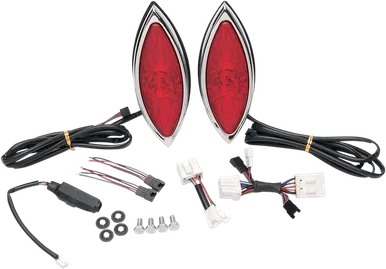 Russ Wernimont Designs Led Cat-Eye Lights - Chrome Bezel Rwd-310