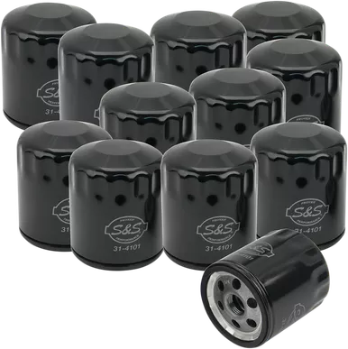 S&S Cycle Oil Filters - Black - 12-Pack 310-0239