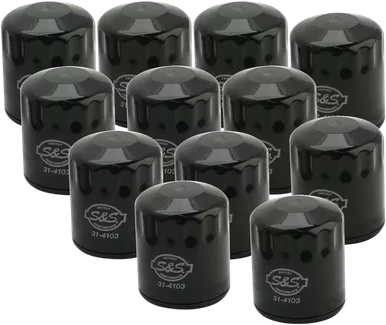 S&S Cycle Oil Filters - Black - 12-Pack 310-0241