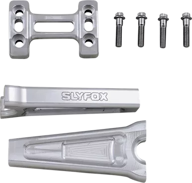 Slyfox Handlebar Riser Kit - Straight - 6" - Raw Tm-Sly3
